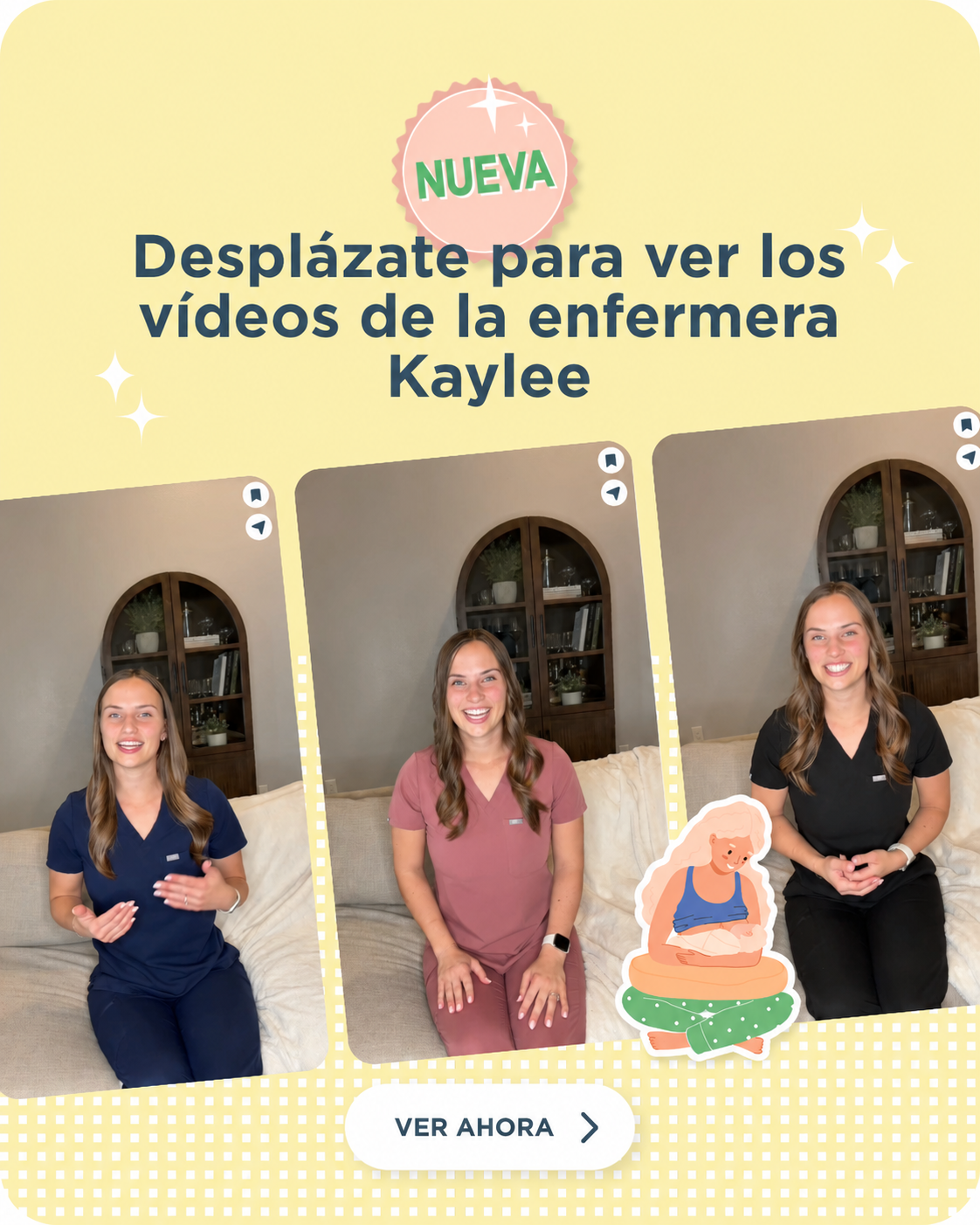 Desplázate por los videos de la enfermera Kaylee