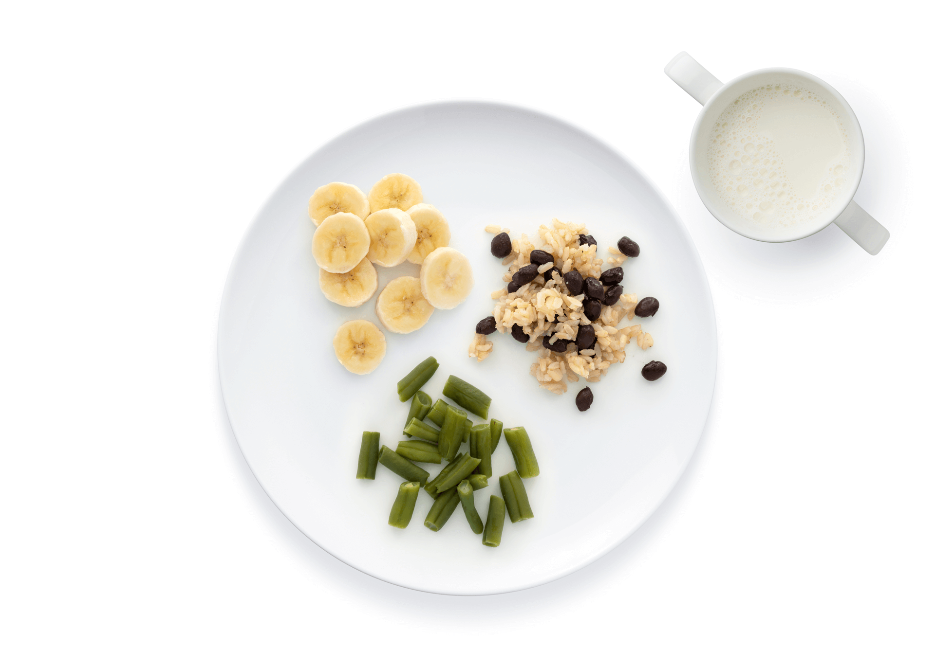 ES_1-1half_Lunch_banana_beans-rice_green-beans