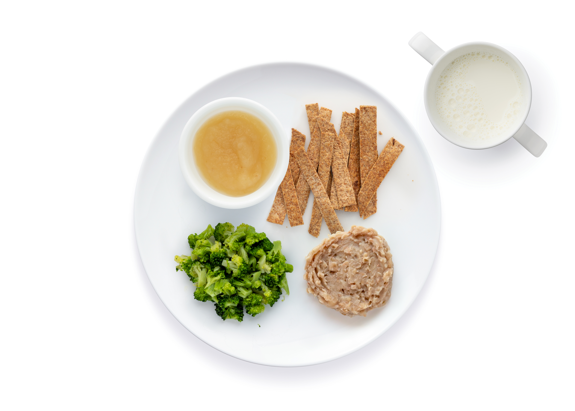 ES_1half-2_Dinner_applesauce-broccoli-tortilla-beans