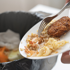Discard any food