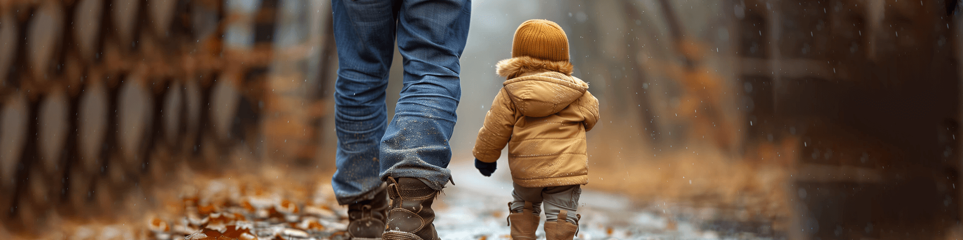 Toddler with father