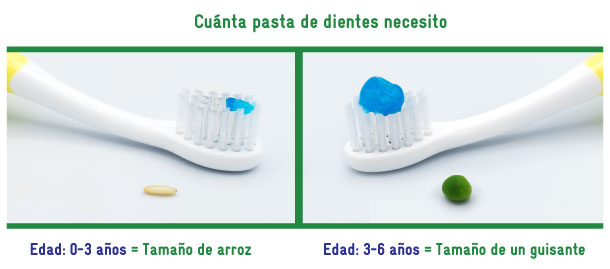 Recommended amount of toothpaste to use on a toothbrush